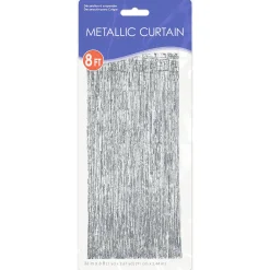 Discount Windy City Novelties Silver Metallic Fringe Curtain