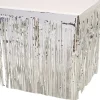 Windy City Novelties Silver Metallic Fringed Table Skirt