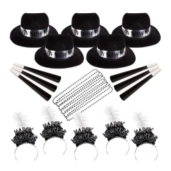 Windy City Novelties Silver Midnight New Year Party Kit For 50