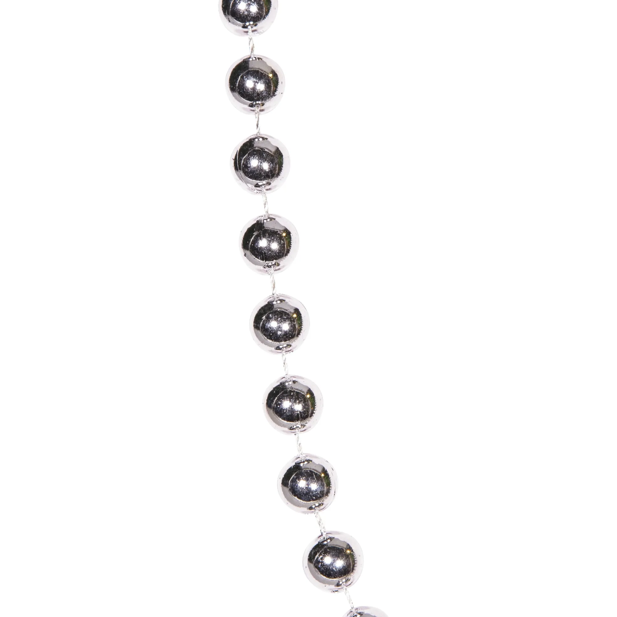 New Windy City Novelties Silver 33" 12mm Bead Necklaces