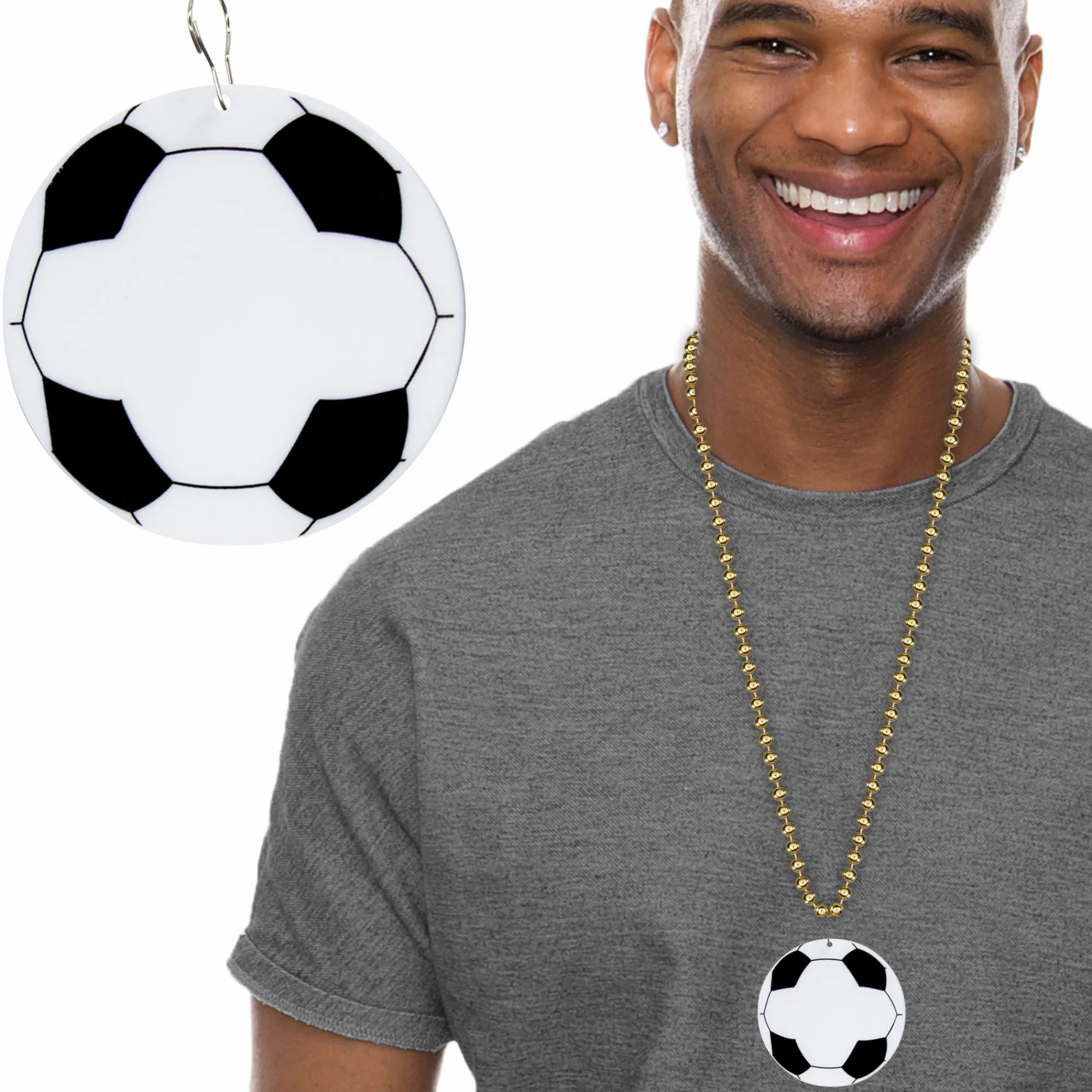 Hot Windy City Novelties Soccer Ball Plastic 2 1/2" Medallion