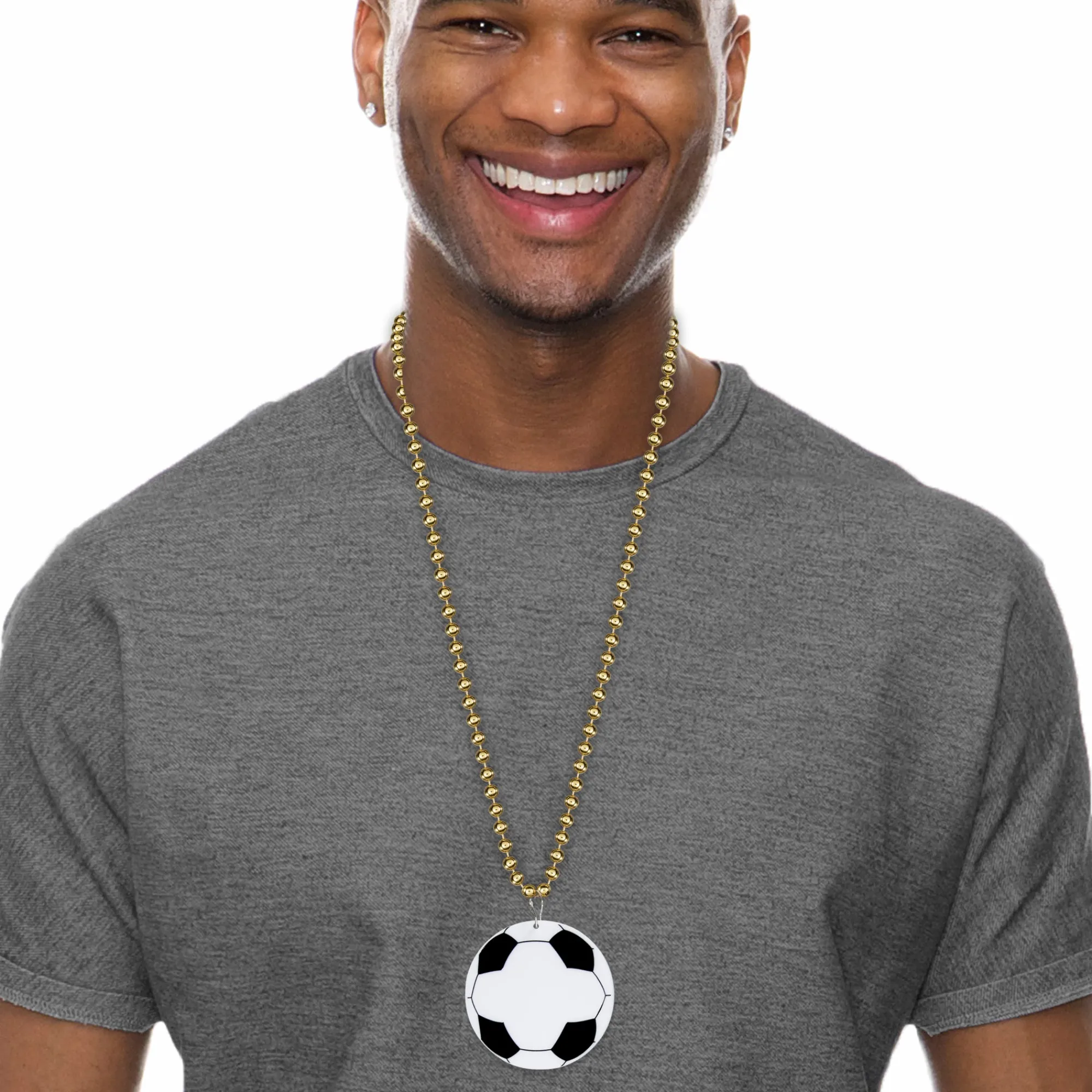 Hot Windy City Novelties Soccer Ball Plastic 2 1/2" Medallion