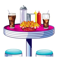 Hot Windy City Novelties Soda Shop Table Props