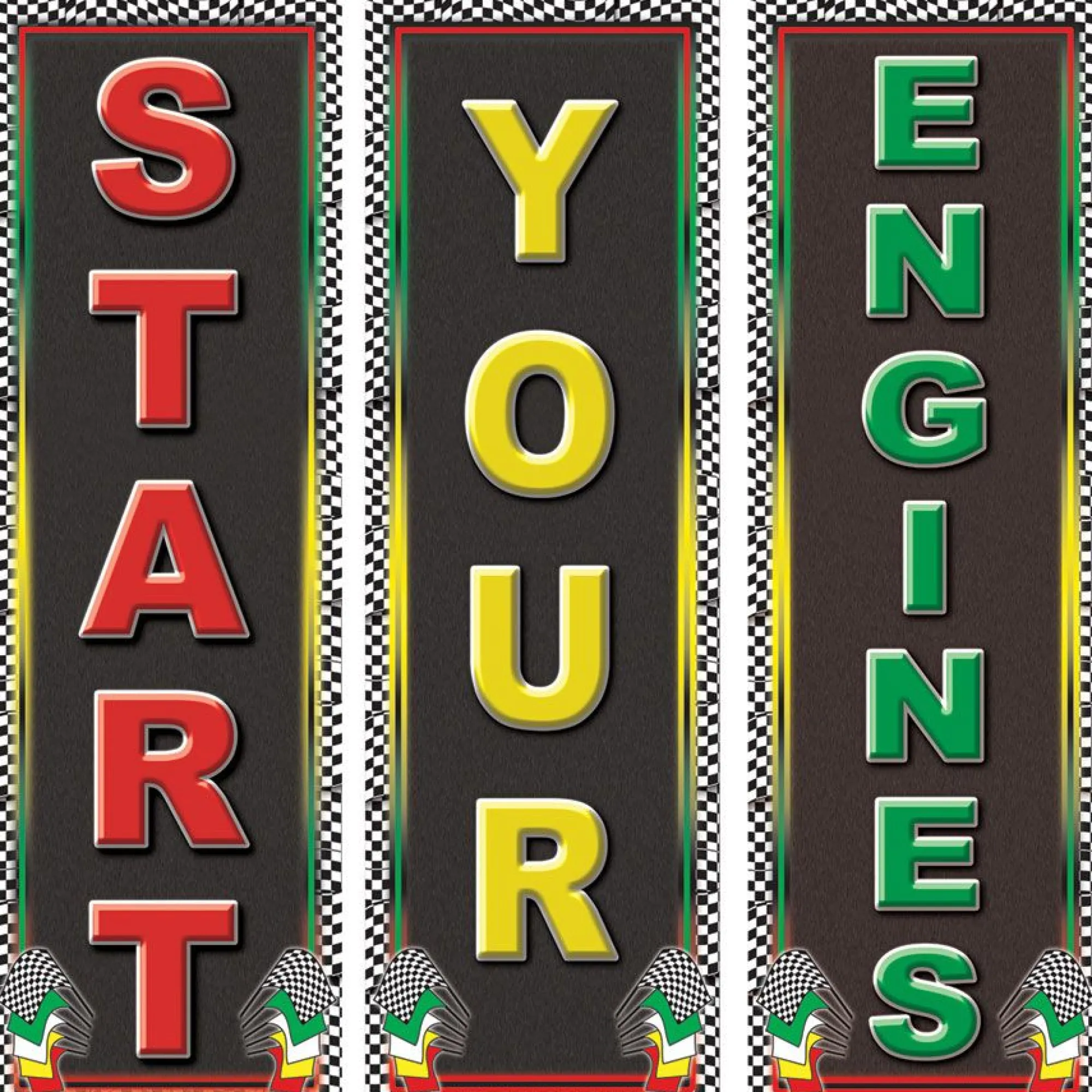 Hot Windy City Novelties Start Your Engines Racing Signs