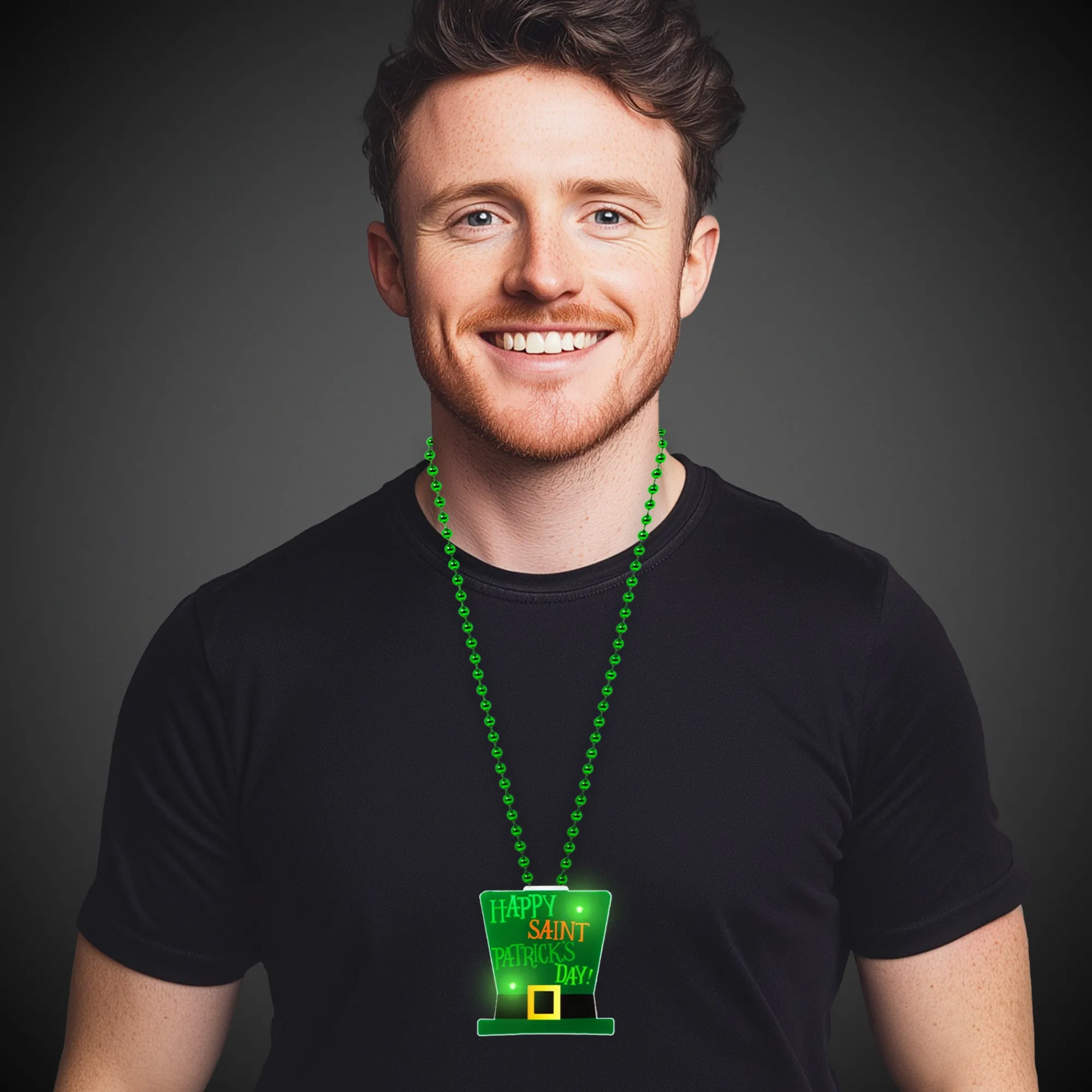 Clearance Windy City Novelties St. Patrick's Day LED Pendant Bead Necklaces Retail Display