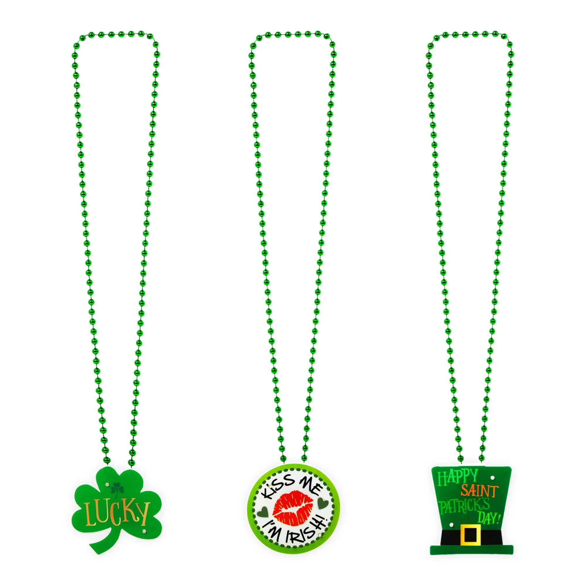 Clearance Windy City Novelties St. Patrick's Day LED Pendant Bead Necklaces Retail Display