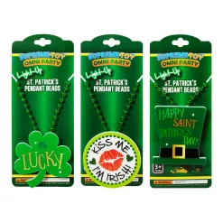 Clearance Windy City Novelties St. Patrick's Day LED Pendant Bead Necklaces Retail Display