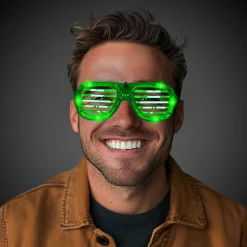 Best Windy City Novelties St. Patrick's Day LED Sunglasses Retail Hanging Display