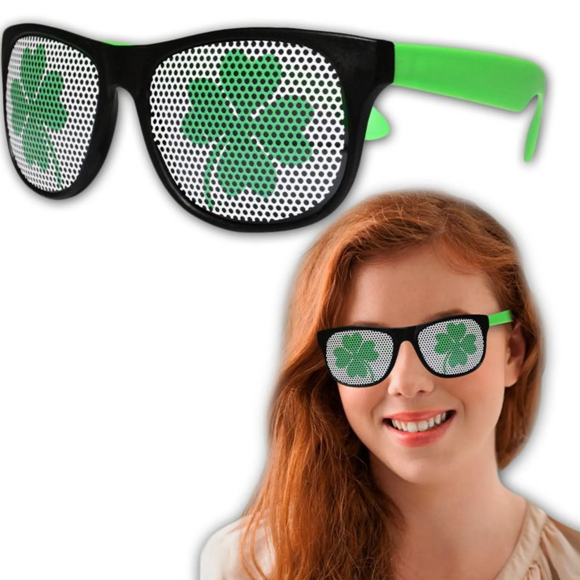Online Windy City Novelties St. Patrick's Shamrock Party Sunglasses