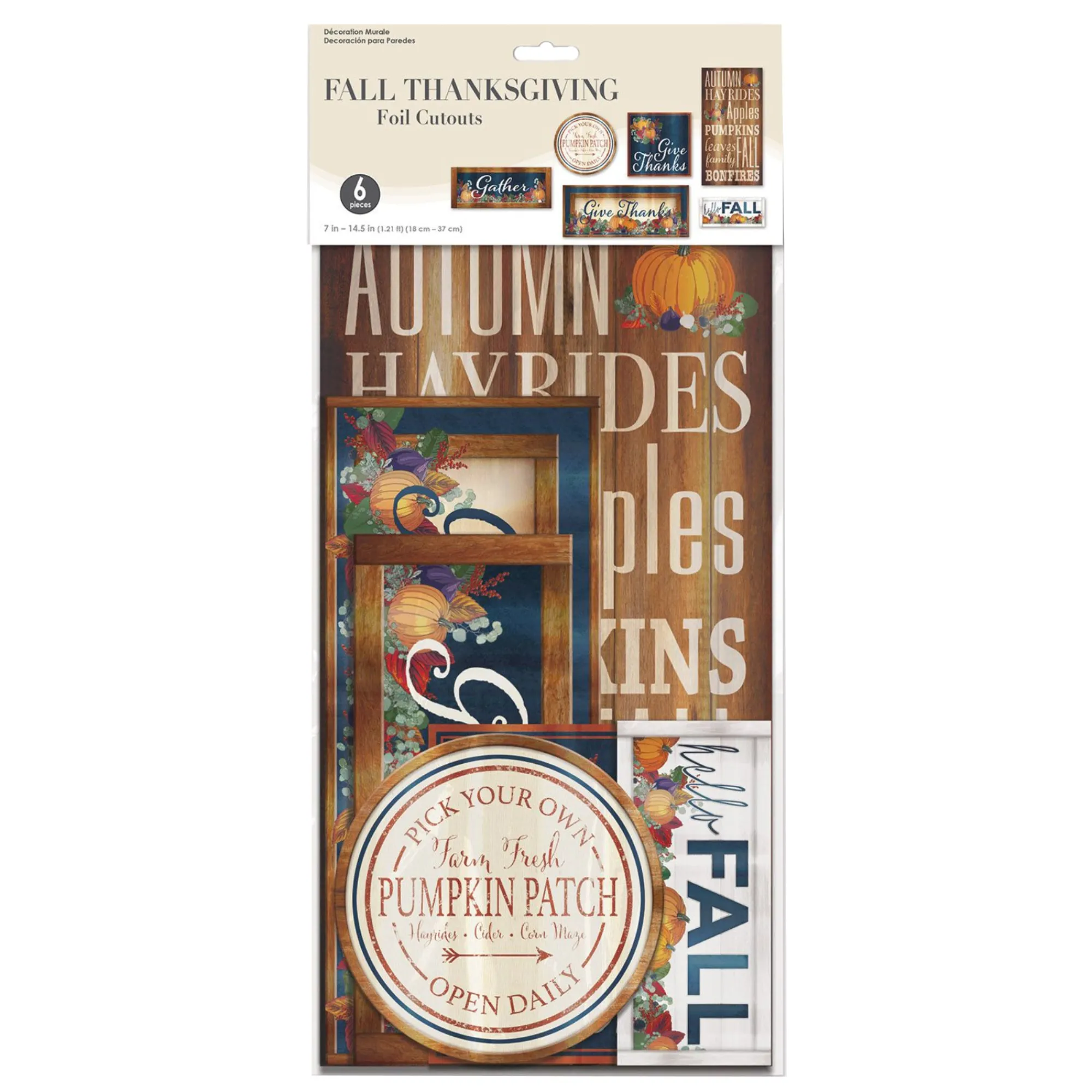 New Windy City Novelties Thanksgiving Foil Cutouts