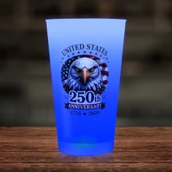 New Windy City Novelties 250th Anniversary Blue LED 16 oz. Cup
