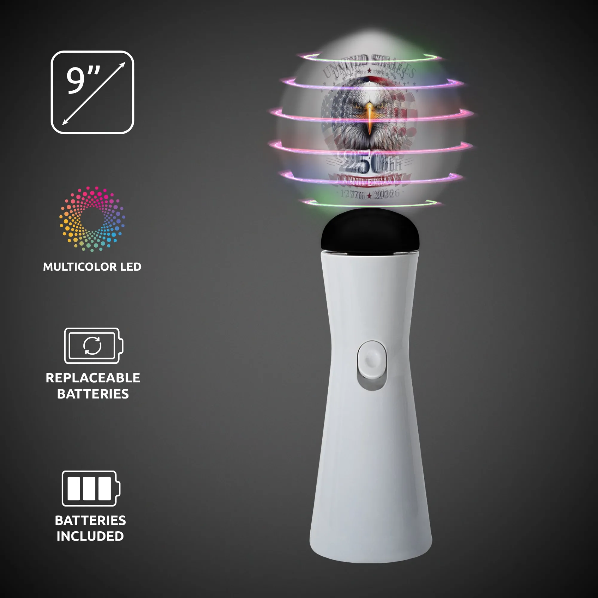 Hot Windy City Novelties 250th Anniversary LED Coin Spinner