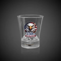 Best Windy City Novelties 250th Anniversary LED Disco Ball 8 oz. Rocks Glass