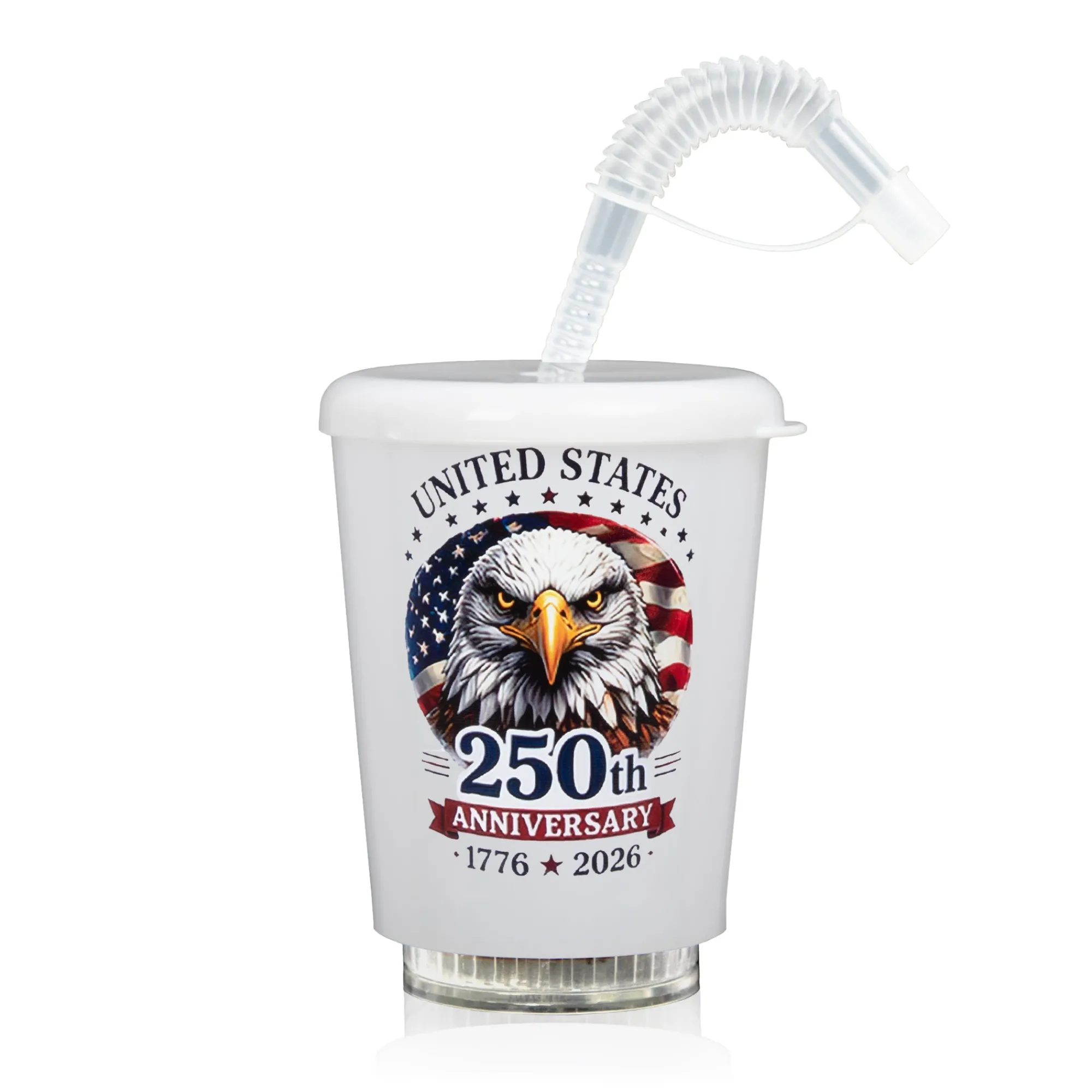 Best Windy City Novelties 250th Anniversary LED 12 oz. Cup with Straw
