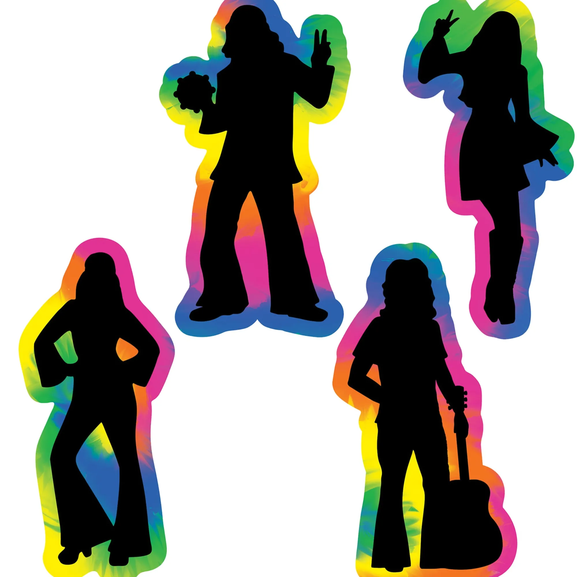 Online Windy City Novelties Tie Dye Hippie Silhouettes