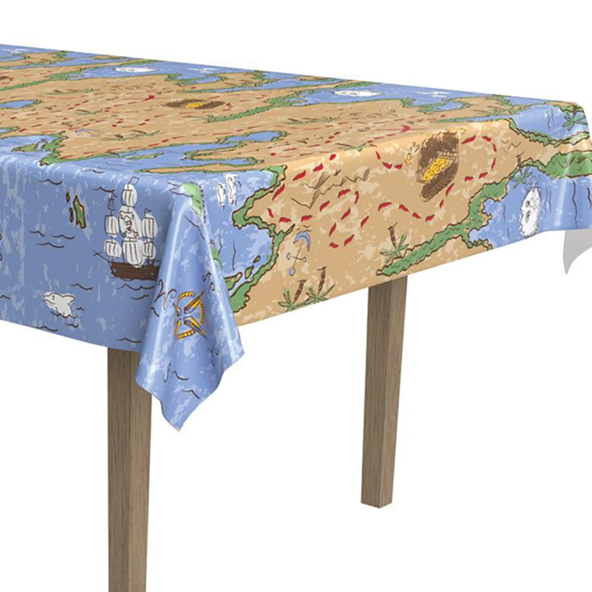 New Windy City Novelties Treasure Map Plastic Table Cover