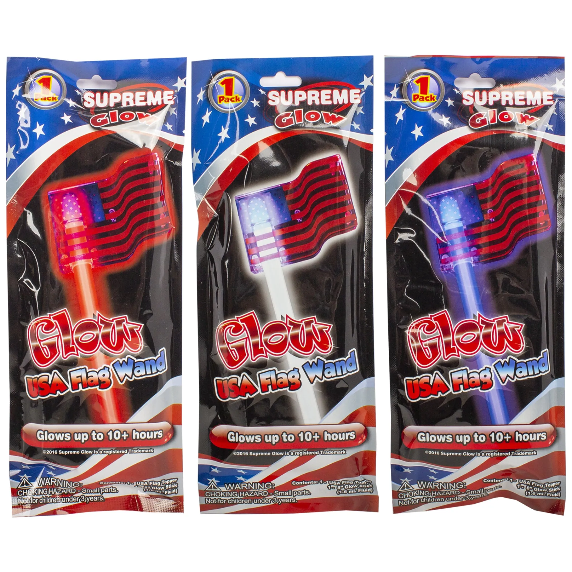 Online Windy City Novelties USA Flag Glow Wands