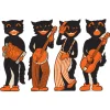 Discount Windy City Novelties Vintage Halloween Cat Band Cutouts
