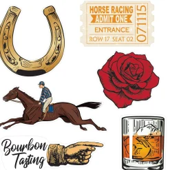New Windy City Novelties Vintage Horse Racing Mini Cutouts