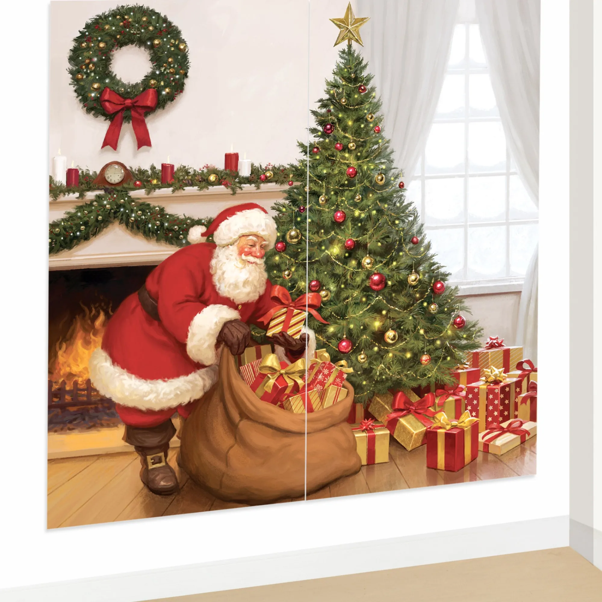 New Windy City Novelties Vintage Santa Scene Setter