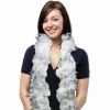 Best Windy City Novelties White Feather Boa With Silver Tinsel