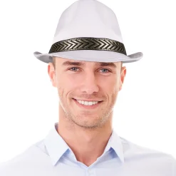 Outlet Windy City Novelties White Funky Fedora Hat