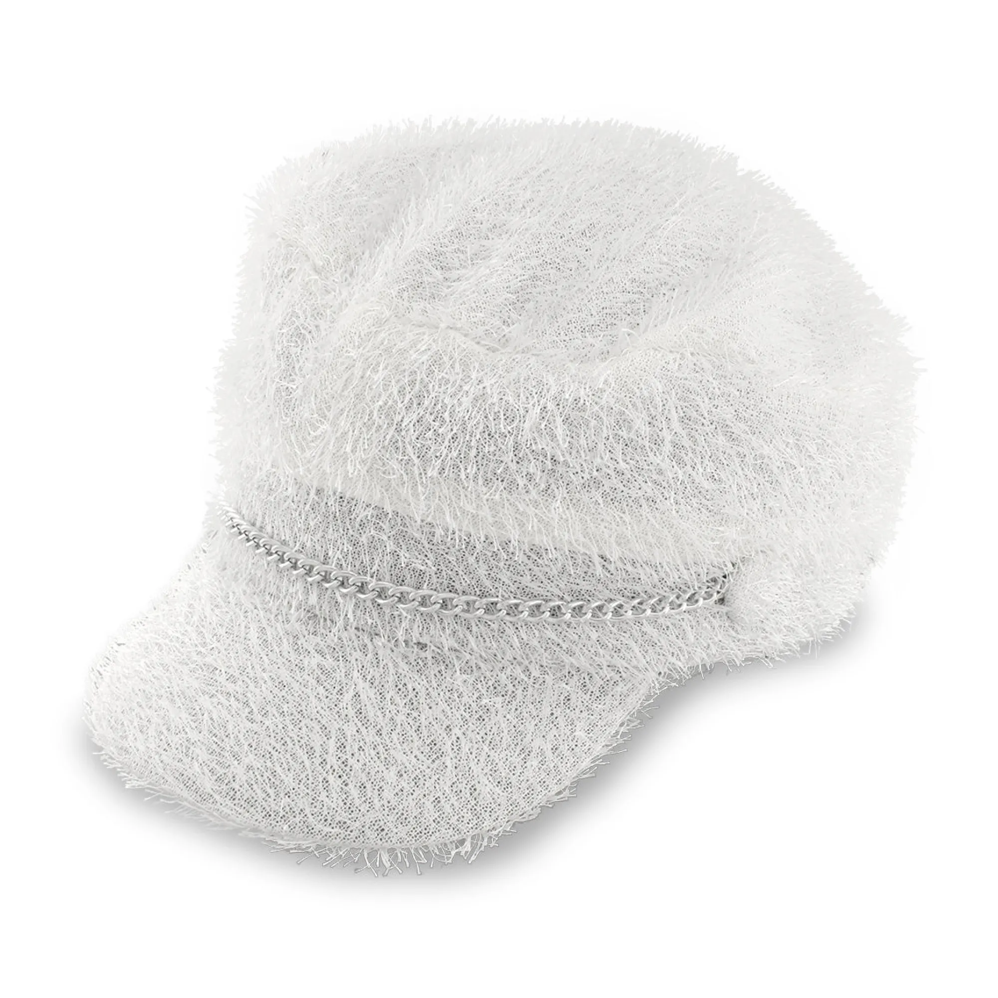 Outlet Windy City Novelties White Furry Biker Hat