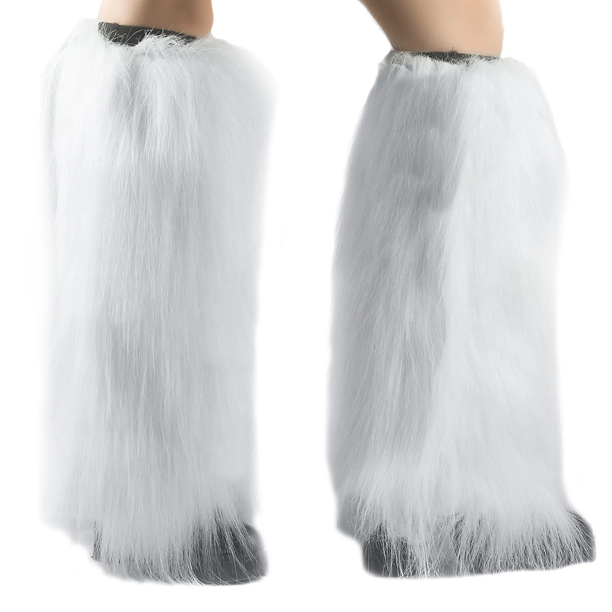 Best Windy City Novelties White Furry Leg Warmers