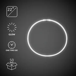 Online Windy City Novelties 22" Glow Necklaces White