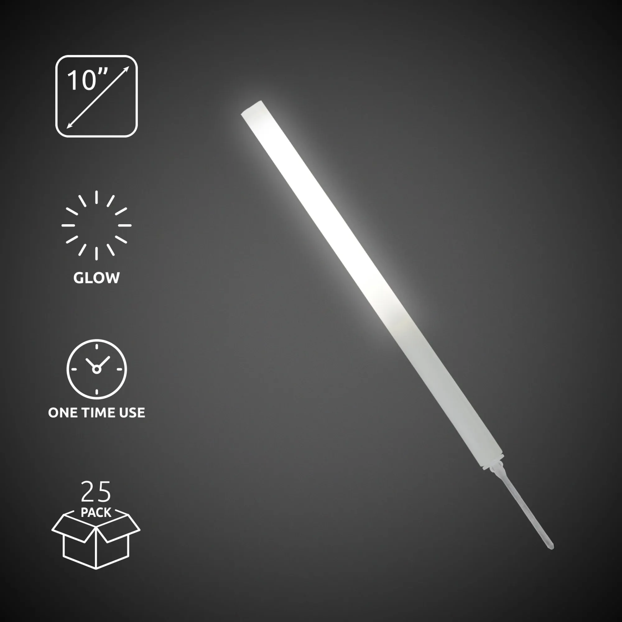 Hot Windy City Novelties 10" Glow Sticks With Spikes White