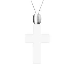 Clearance Windy City Novelties White LED Cross Pendant Necklace