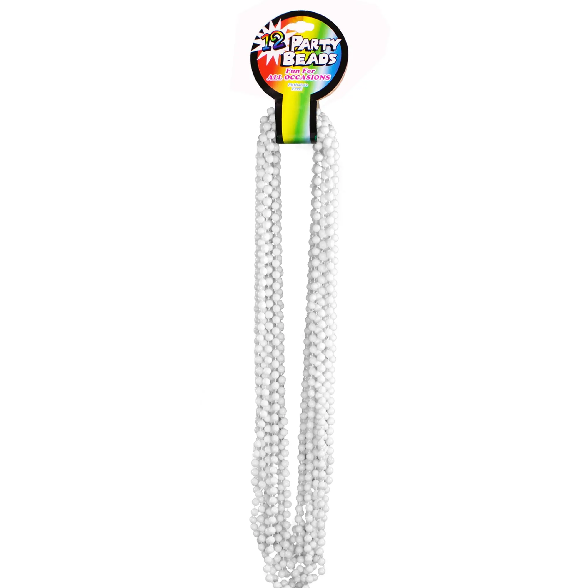 Outlet Windy City Novelties White 33" 7mm Bead Necklaces