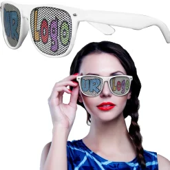 Hot Windy City Novelties Novelty Custom Sunglasses - 12 Pack White