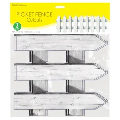 Sale Windy City Novelties White Picket Fence Cutouts
