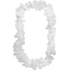 Hot Windy City Novelties White Silk 42" Flower Leis