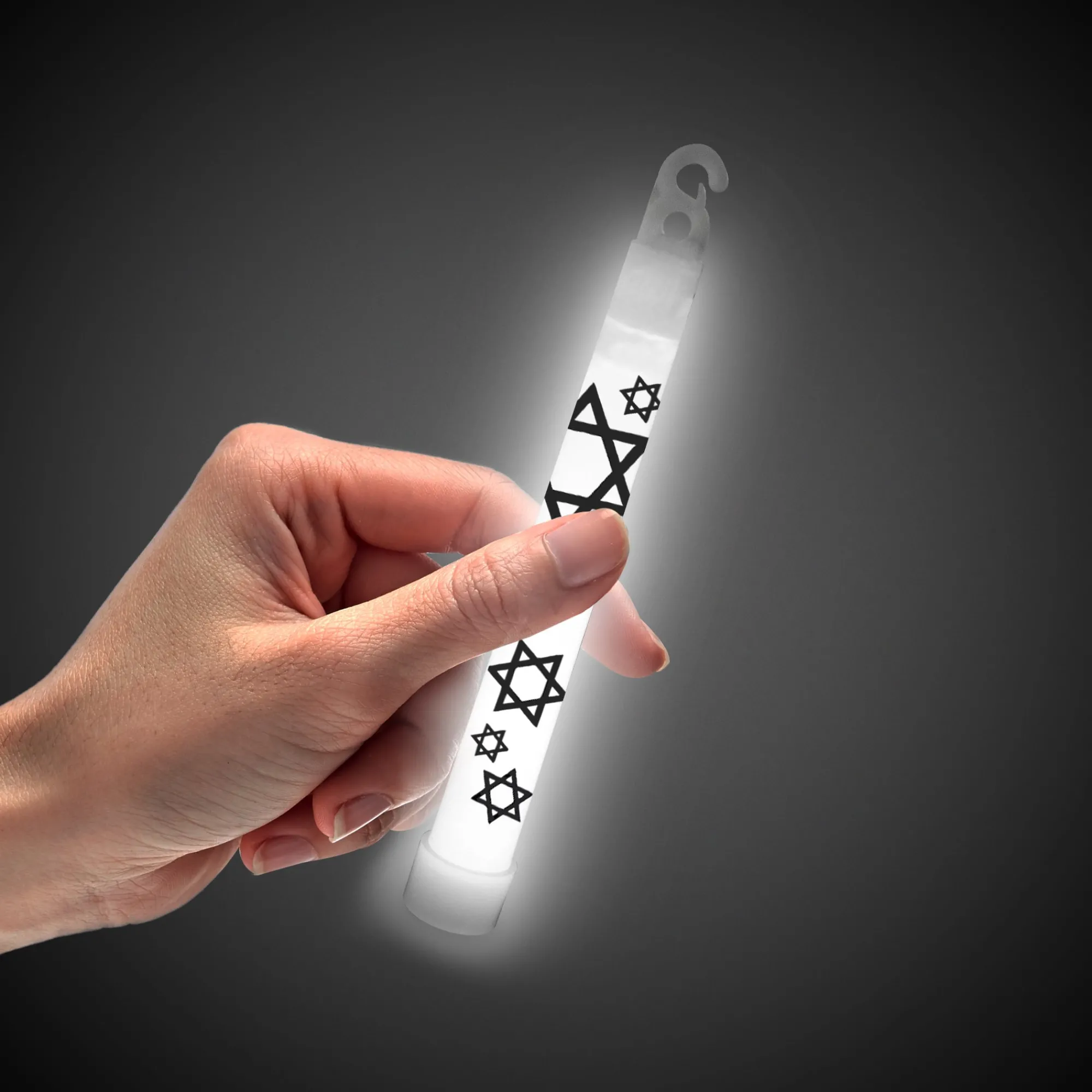 Hot Windy City Novelties Star Of David 6" Glow Sticks White