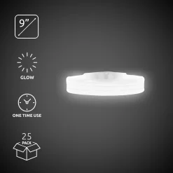 Outlet Windy City Novelties Triple Wide Glow Bracelets White