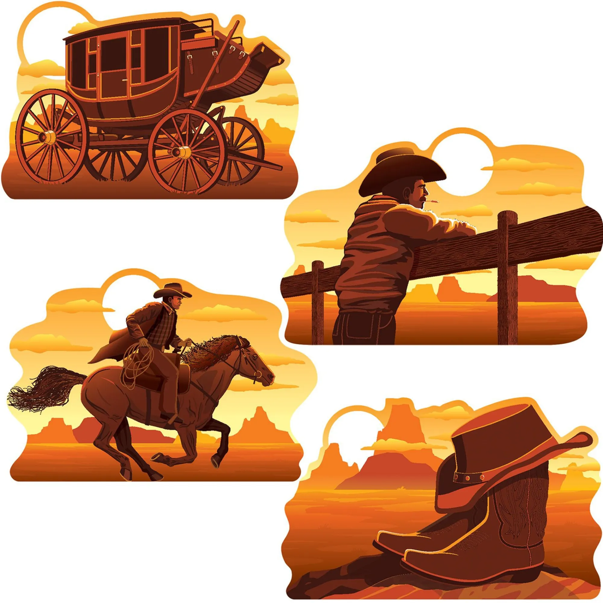 Online Windy City Novelties Wild West Cutouts