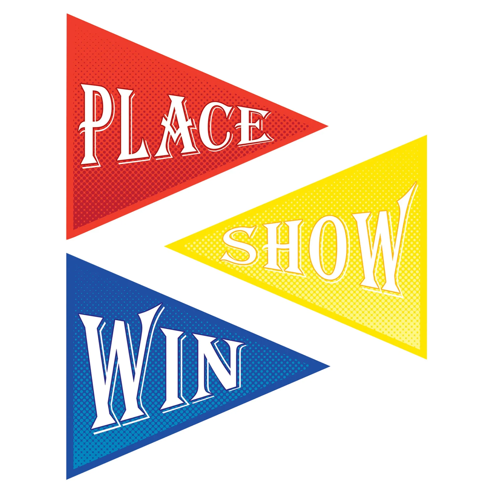 Outlet Windy City Novelties Win, Place, Show Pennant Cutouts