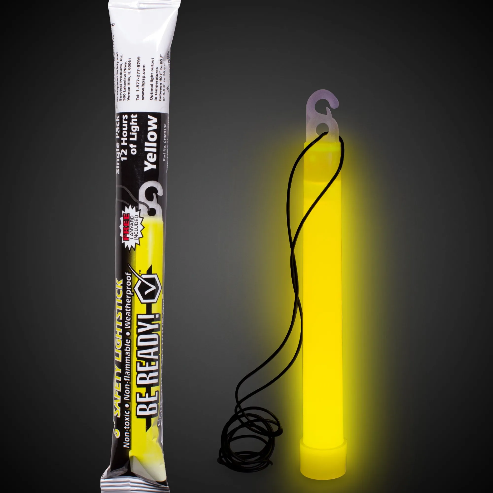 Best Windy City Novelties Be Ready 6" Safety Glow Stick Yellow