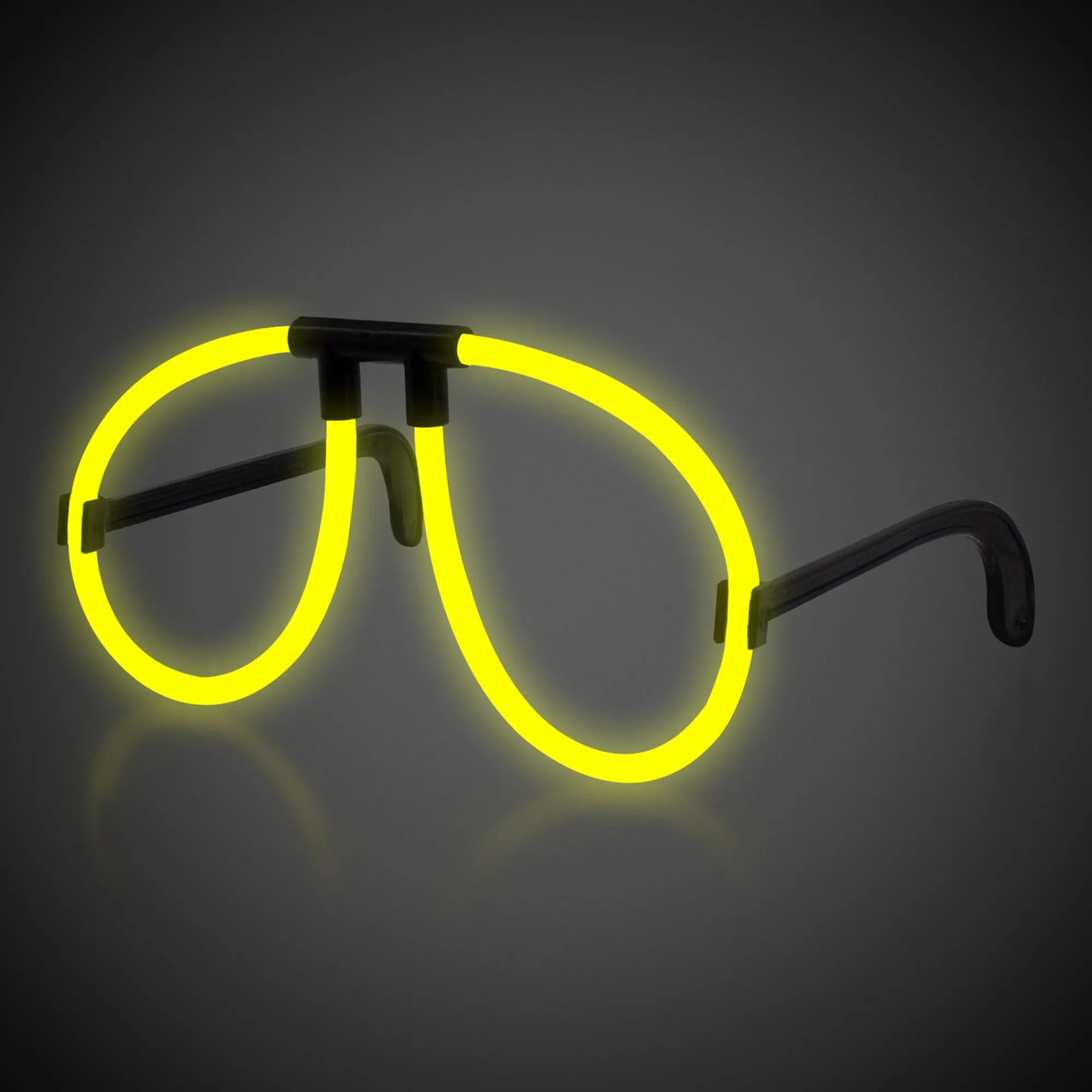 New Windy City Novelties Glow-in-the-Dark Eyeglasses Yellow