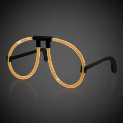 New Windy City Novelties Glow-in-the-Dark Eyeglasses Yellow