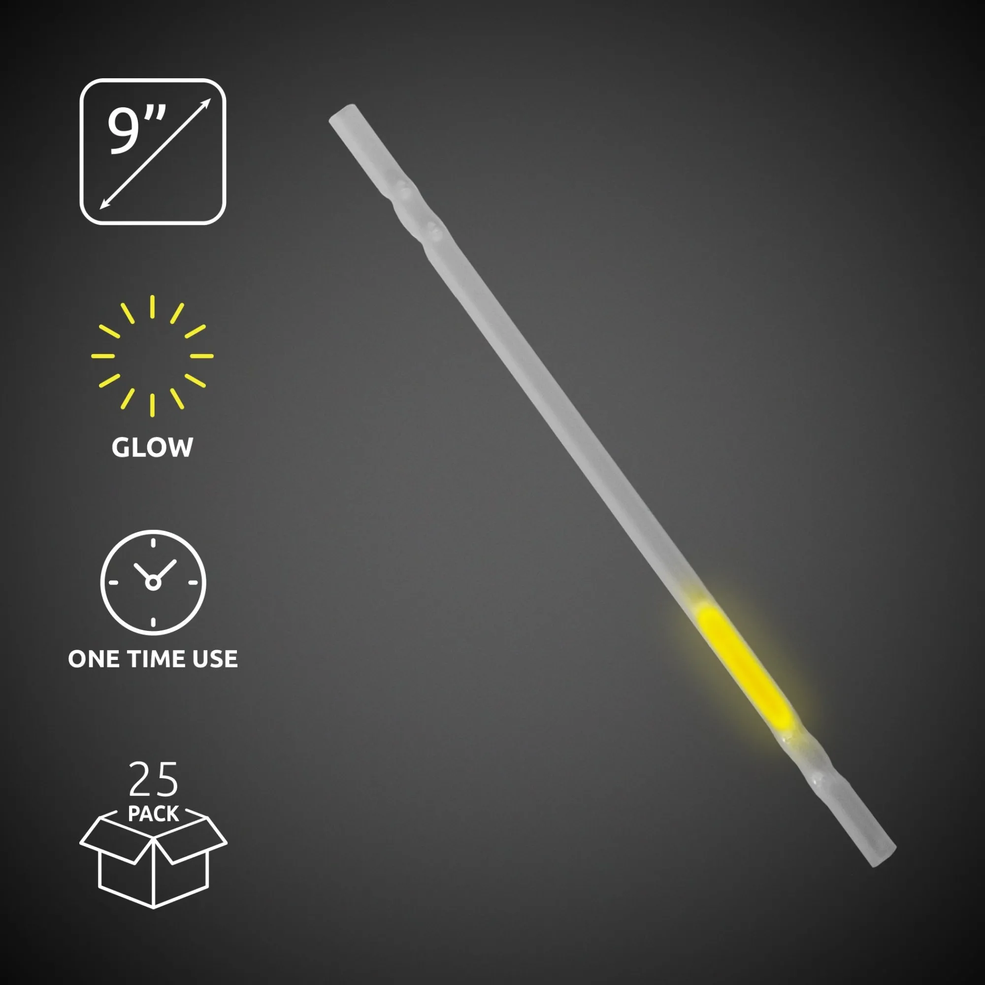 Online Windy City Novelties 9" Glow Motion Straws Yellow