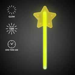 Outlet Windy City Novelties Yellow Glow Stick Star Wand