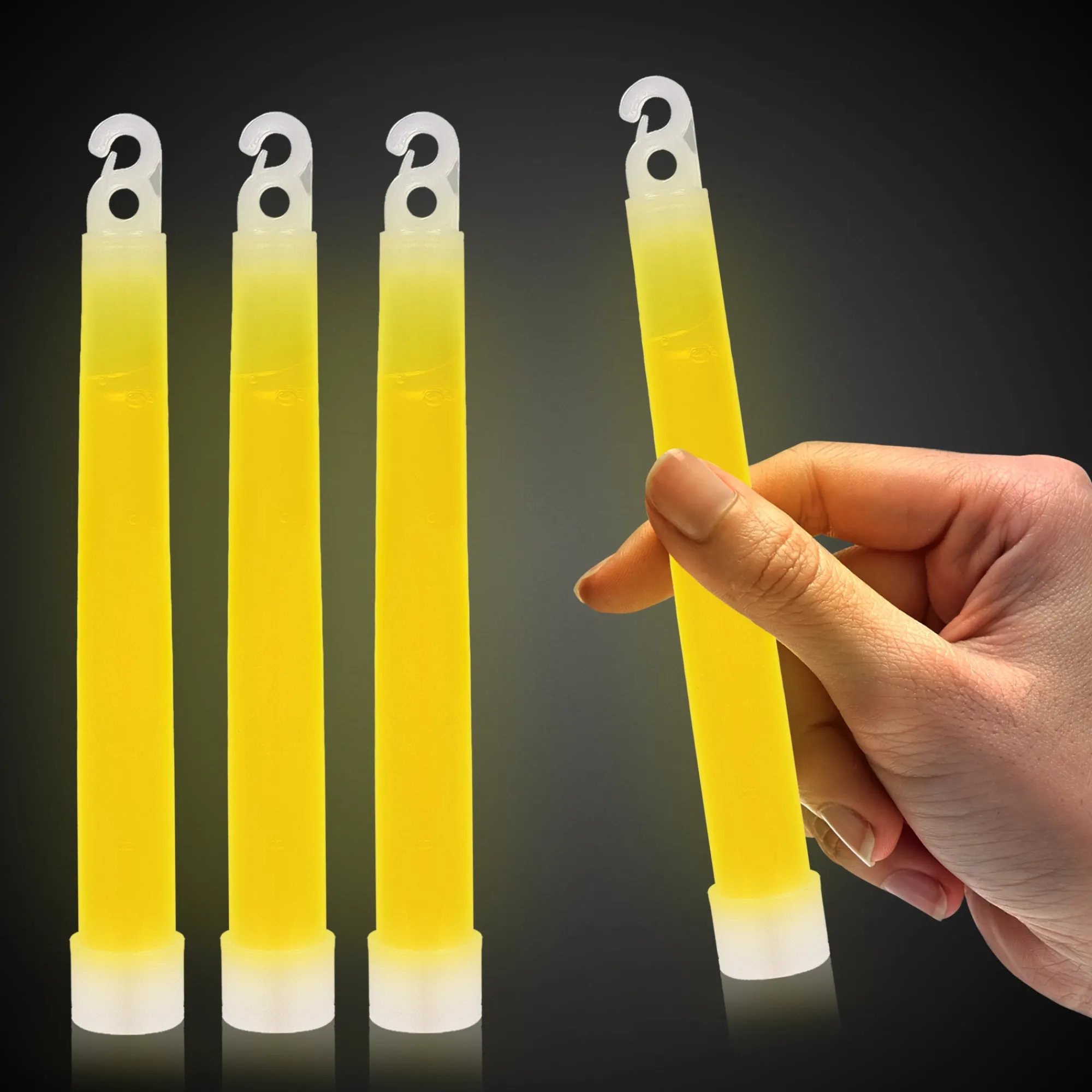 Hot Windy City Novelties 6" Premium Glow Sticks Yellow