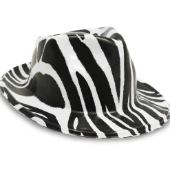 Outlet Windy City Novelties Zebra Print Fedora Hats