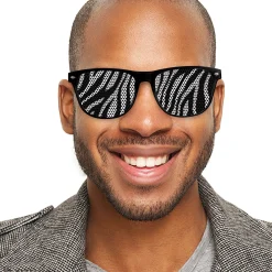 Hot Windy City Novelties Zebra Print Novelty Sunglasses